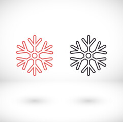 Snowflake vector Icon. Flat logo of snowflake isolated on white background vector Icon. New Year and winter symbol vector Icon. Vector