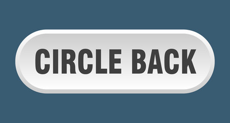 circle back button. rounded sign on white background