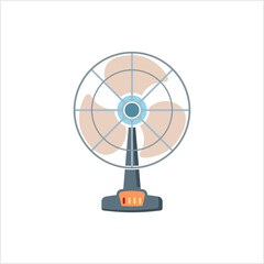 Table Fan Icon, Desktop Air Flow Fan