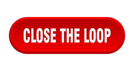 close the loop button. rounded sign on white background