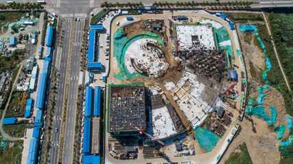Aerial Photographs of Construction Sites, China