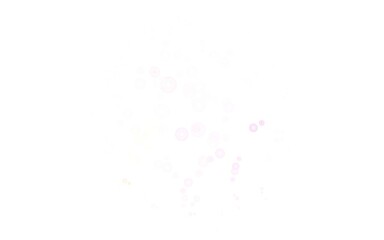 Light Pink, Yellow vector background with bubbles.
