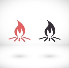 Outline bonfire vector icon. Bonfire illustration for web,vector icon  mobile apps, design. vector icon Bonfire vector symbol.
