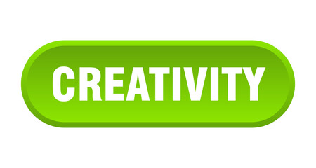 creativity button. rounded sign on white background