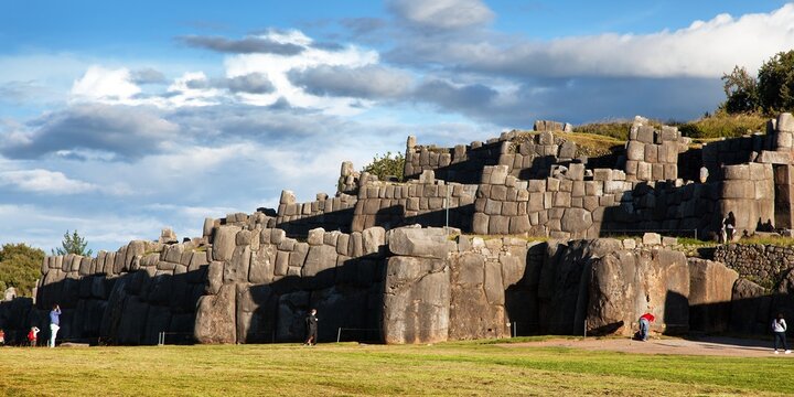 Sacsayhuaman, Inca ruins in Cusco or Cuzco town, Peru