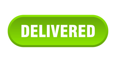 delivered button. rounded sign on white background