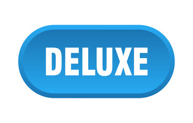deluxe button. rounded sign on white background