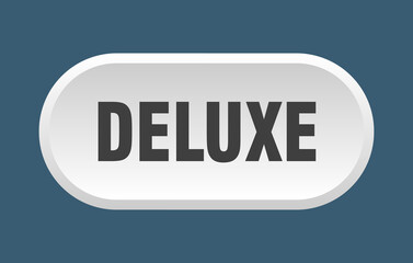 deluxe button. rounded sign on white background