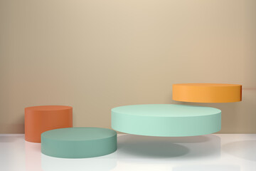 3D rendering of empty display stand