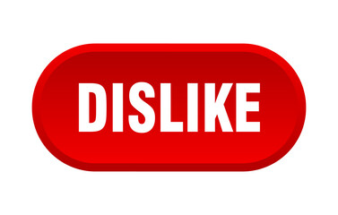 dislike button. rounded sign on white background