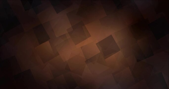 4K looping dark brown video footage with rhombus. Abstract animation with squares in polygonal style. Flowing design for presentations. 4096 x 2160, 30 fps.