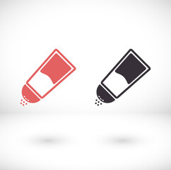 Do pour salt from salt shaker vector icon. Baking and cooking ingredient. vector icon Cartoon vector illustration food  vector icon seasoning. Kitchen utensils
