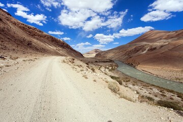 Pamir highway and Pamir mountains Tajikistan