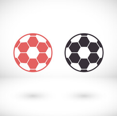 Soccer ball vector icon. Soccer ball isolated on a white background. Vector logo illustration.vector icon  Football sport symbo