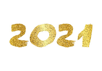 2021 gold glitter grunge lettering