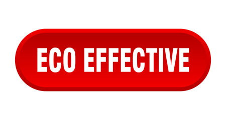 eco effective button. rounded sign on white background