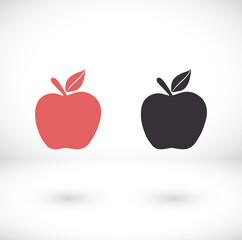 Apple Icon in trendy flat style isolated on grey background. Apple Icon page symbol for your web site design Apple Icon logo, app, UI. Apple