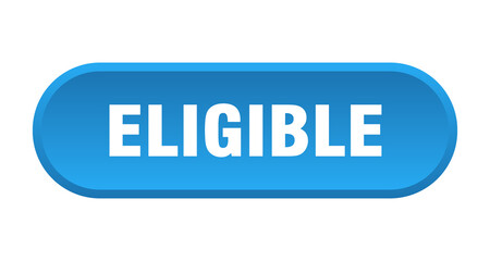 eligible button. rounded sign on white background