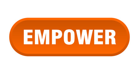 empower button. rounded sign on white background