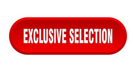 exclusive selection button. rounded sign on white background