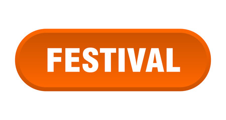 festival button. rounded sign on white background