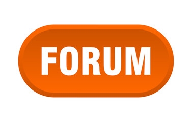 forum button. rounded sign on white background
