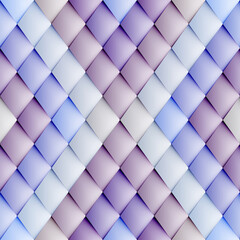 Relief regular rhombuses pattern. Abstract mosaic background. Vector image.