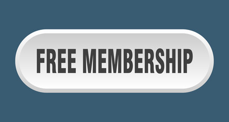 free membership button. rounded sign on white background