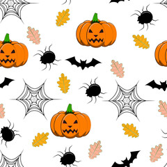 Halloween pattern for wrapping paper, textile and any kind of surfaces.
