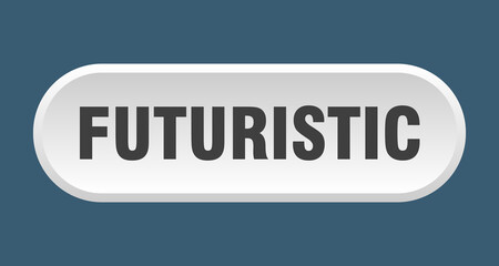 futuristic button. rounded sign on white background