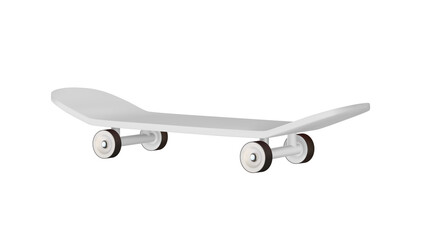 Skateboard realistic. Skateboarding 3d object isolated on white background. Vector illustration