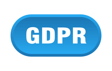 gdpr button. rounded sign on white background