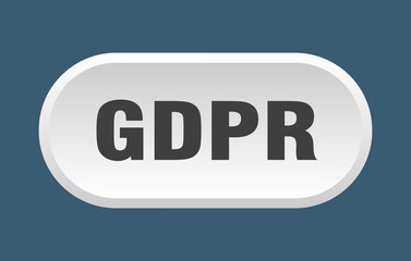 gdpr button. rounded sign on white background