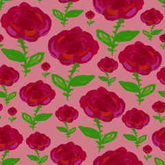 Rose Garden in June pink