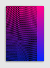 Abstract lines vector minimal modern brochure design, cover template, geometric halftone gradient. For Banners, Placards, Posters, Flyers. Beautiful and special, pattern texture.