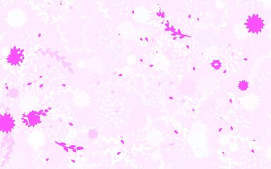 Light Purple vector doodle background with flowers