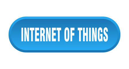 internet of things button. rounded sign on white background