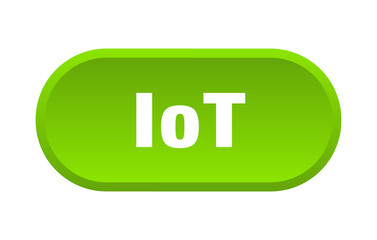 iot button. rounded sign on white background