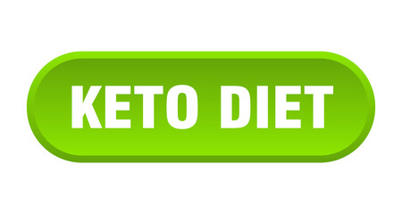 keto diet button. rounded sign on white background