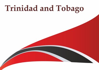Flag of Trinidad and Tobago, Republic of Trinidad and Tobago. Bright, colorful vector illustration.