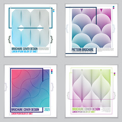 Template for Covers, Placards, Posters, Flyers and Banners Designs. Cool geometric vector set line backgrounds for your designs. Minimalistic brochure designs.