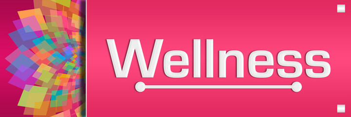 Wellness Pink Left Colorful Floral Horizontal 