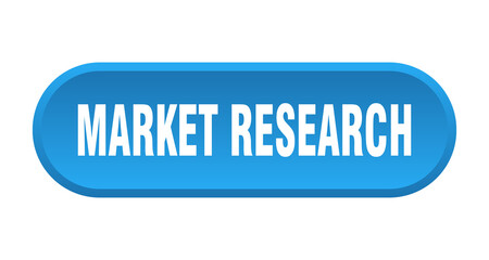 market research button. rounded sign on white background