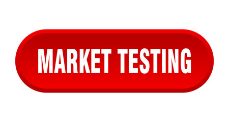 market testing button. rounded sign on white background