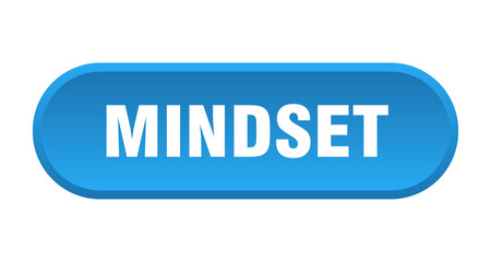 mindset button. rounded sign on white background