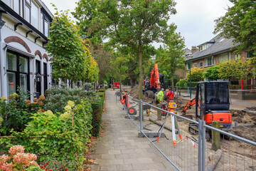 Sewerage works in a residential area: preparatory removal of pavement