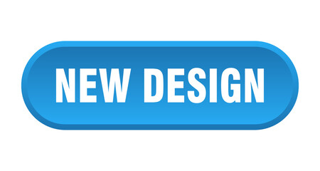 new design button. rounded sign on white background