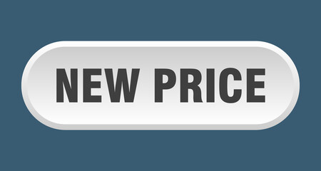 new price button. rounded sign on white background