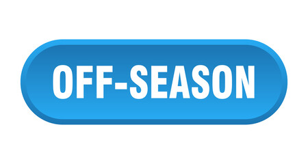 off-season button. rounded sign on white background