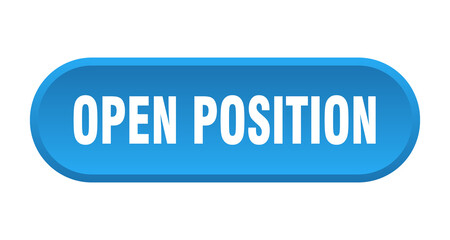 open position button. rounded sign on white background